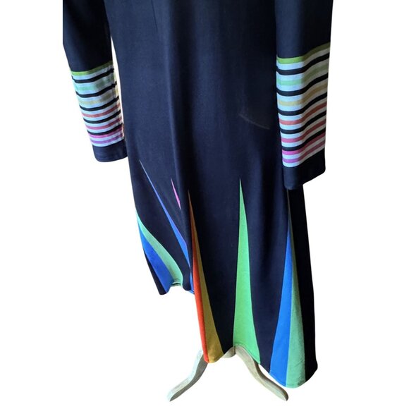NWT Stylewe Womens Long Colorful Striped Sleeve Dress Bold Collar & Button Detai - Picture 6 of 10